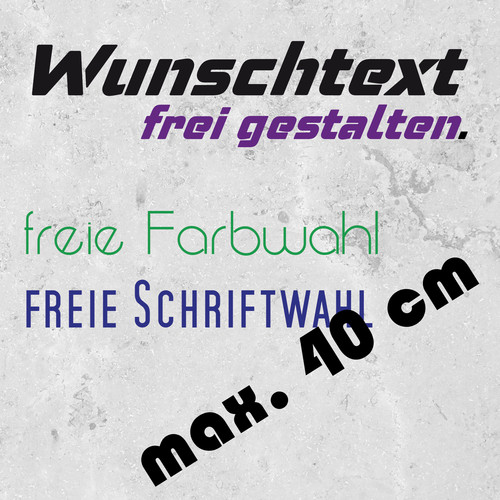 40cm wunschtext aufkleber - wunschtext,