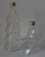 2 St. Original Flasche "vom FASS" Stern Tannenbaum Glasflasche leer Leerflasche