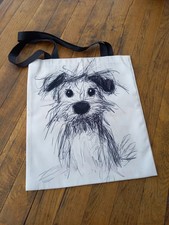 Hundemotiv Handtasche Shopper Einkaufstasche Struppi Hund polyester 