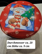 Keksdose Weihnachten Rot Schneemann Neu gross 