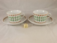 2 Kaffeetassen Design Arthur Percy für Upsala Ekeby Karlskrona Schweden vintage