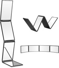 360 Grad Spiegel, 4 Wege Spiegel, Faltbarer Taschenspiegel Klappbar Handtasche