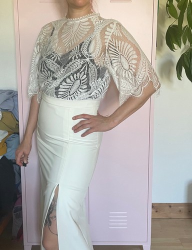 Boho brauttop spitze off white - brauttop,