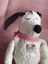 ?‍❄️SIGIKID SPIELUHR STOFF / KUSCHEL TIER HUND SNOOPY 35cm 1980er BABYSCHMUSER