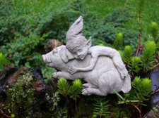 Steinfigur garten kobold - steinfigur,