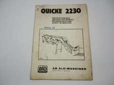 ALÖ Quicke 2230 Frontlader für Schlepper Betriebsanleitung Ersatzteilliste 1972