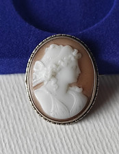 antike 835 Silber Gemme Kamee Brosche