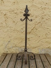 Kaminbesteck 4 tlg Kehrbesen Kaminschaufel Kaminzange Ständer antik Eisen