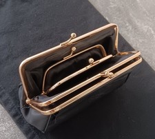 Ledergeldbörse,Münzportemonaie,Clipbörse 3 Fächer Neu Retro Vintage