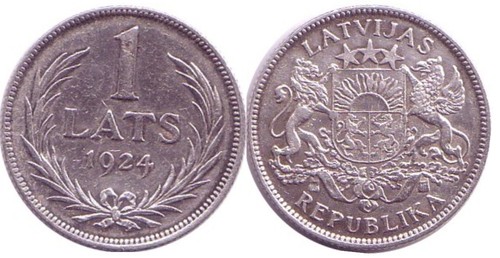 Lettland lats 1924 silber - lats,