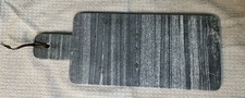 Schneidebrett 30 x 15 cm aus Marmor Servierbrett Schneidebrett grau