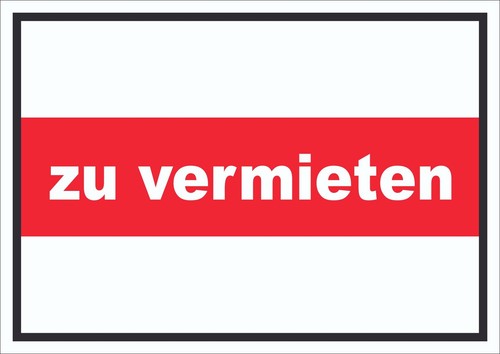 Vermieten schild mit text - schild,