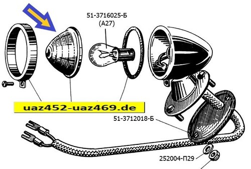 Blinkerglas gaz 51 - 69,,
