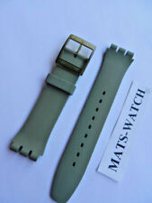 SWATCH+BAND SILIKON+NEW GENT+ASUOG700 OLIVE REBEL+19mm+NEU/NEW