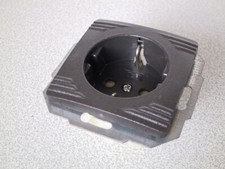 KOPP EBINORM Steckdose mit Kinderschutz METROPOLIS anthrazit-schwarz UP Schuko