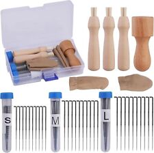 Nadelfilz-Set, Nadelfilzzubehör mit Filznadeln in 3 Größen, Fi