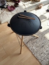 Handpan+Rucksack+Ständer+2xSchläg., Melody Tongue Drum, Sela, gebraucht (Delle!)
