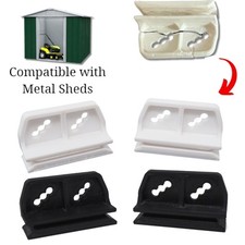 2x Türgleiter für Metallschuppen Ersatz Garten Garage Schiene Schienengleiter UK