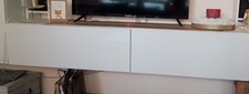 Sideboard Kommode TV, Weiß-Beton-Optik Zu Verschenken
