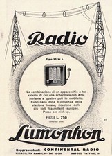 ADVERTISING 1931 LUMOPHON