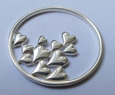 Anhänger 11 Herzen 925 Silber