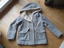 Jacke Kurz Mantel Kurzmantel mit Kapuze grau von trf outerwear Zara Gr. S