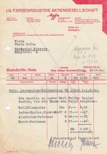 BERLIN, Rechnung 1940, I.G. Farbenindustrie AG Agfa Rollfilmspulen Leica-Spulen