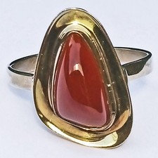 Vintage Karneol-Goldring aus
