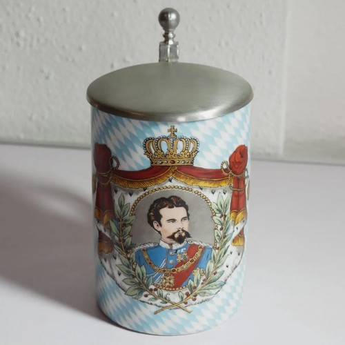 Bierkrug porzellan könig - bierkrug,