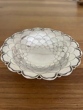 *** Sterling Silber kleine Schale auf Fuss Dahlie 19. Jht. England ***