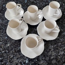 Villeroy & Boch 6 Espressotassen mit Untertassen weiss