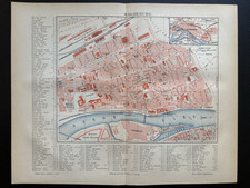 antiker historischer Stadtplan