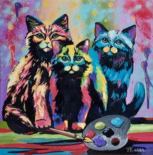  Abstrakt Katze  Gemälde