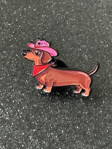 Dackel pin mit pinkem - dackel-pin,