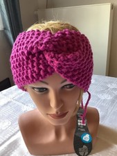 Stirnband fuchsia Schurwolle