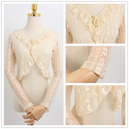 Spitzen cardigan cropped - spitzen,