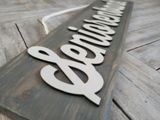 Seniorenbank - Holzschild für