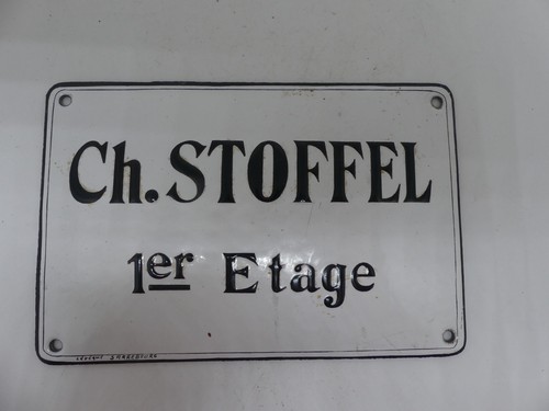 Emailleschild stoffel 1er - emailleschild,