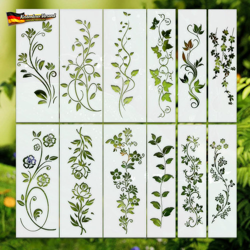 Blumenranken schablonen set - blumenranken-schablonen,