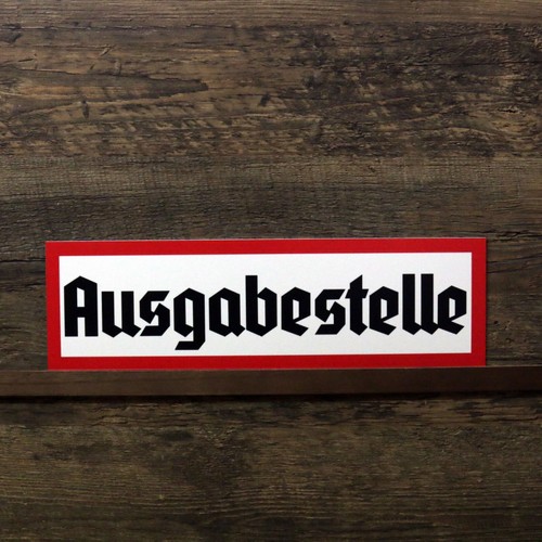 Schild ausgabestelle wegweiser - schild,