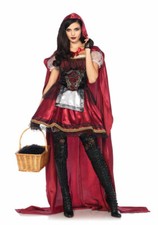Rotkäppchen Kostüm Damen sexy hochwertig Märchen Kleid Umhang Karneval Fasching