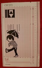 Eine Knitmaster elektronische Strickmaschine Musterkarte/Mylar Blatt Nummer 2