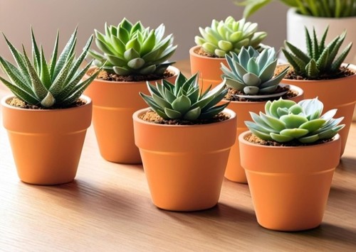 Mini terracotta flower - mini,