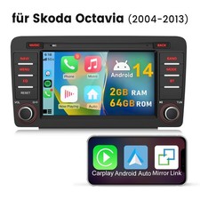 DAB+ Für Skoda Octavia 2004-2013 Android 14 Autoradio Carplay GPS Navi WIFI SWC