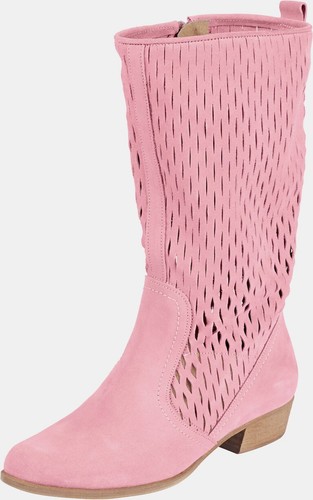 Leder stiefel rosa damen - leder,