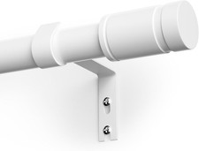 TRAROD Gardinenstange Ausziehbar 76-228cm 16mm Weiß mit Halterung für Vorhänge