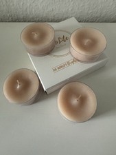 Partylite- Maxi Teelichter- Glolite—Maulbeere—hellbeige 4 Stück OVP/NEU