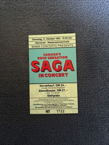 Konzert ticket saga hannover - konzert,