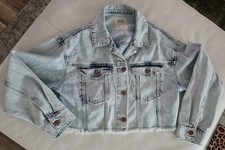 Edc By Esprit Jeansjacke Gr M Cropped Washed Out Fransen wenig getragen angesagt