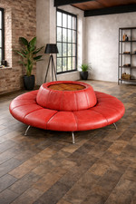 Designer couch sofa rund - designer, leder